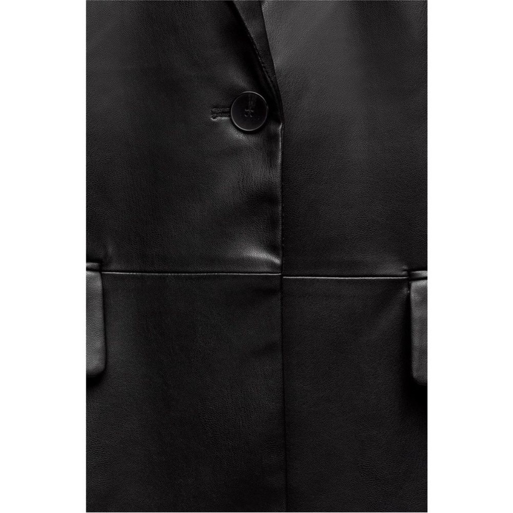Zara faux leather menswear style blazer BLOGGERS FAVORITE!! - Picture 8 of 10
